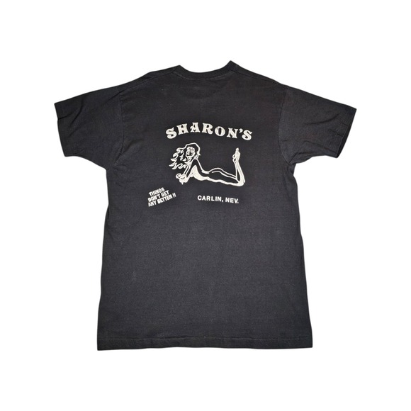 Vintage 90's Sharon's Bar and Brothel Carlin Nevada Whorehouse T-Shirt XL *RARE